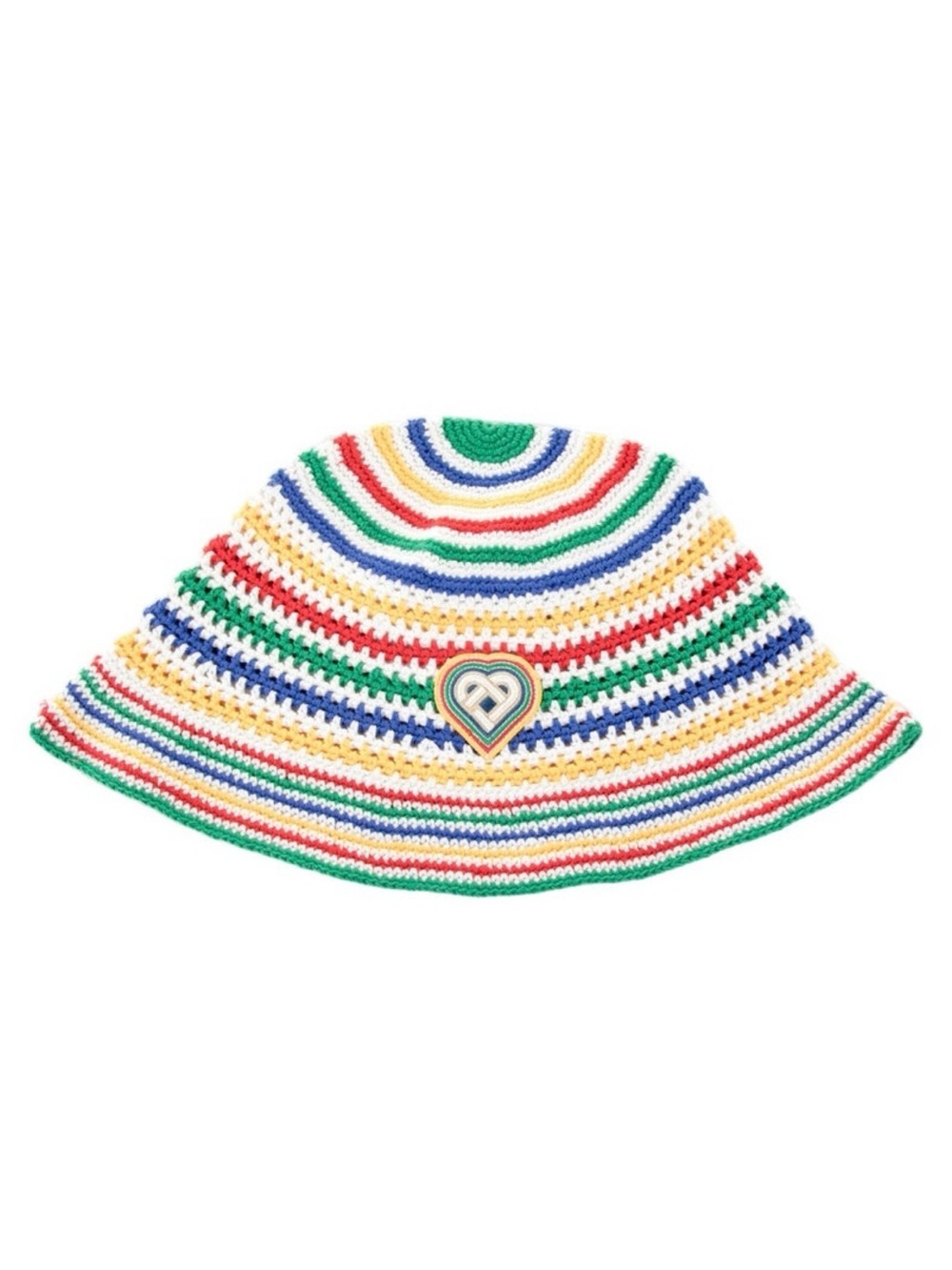 Multicolor Striped Crochet Bucket Hat - Picture 2 of 3